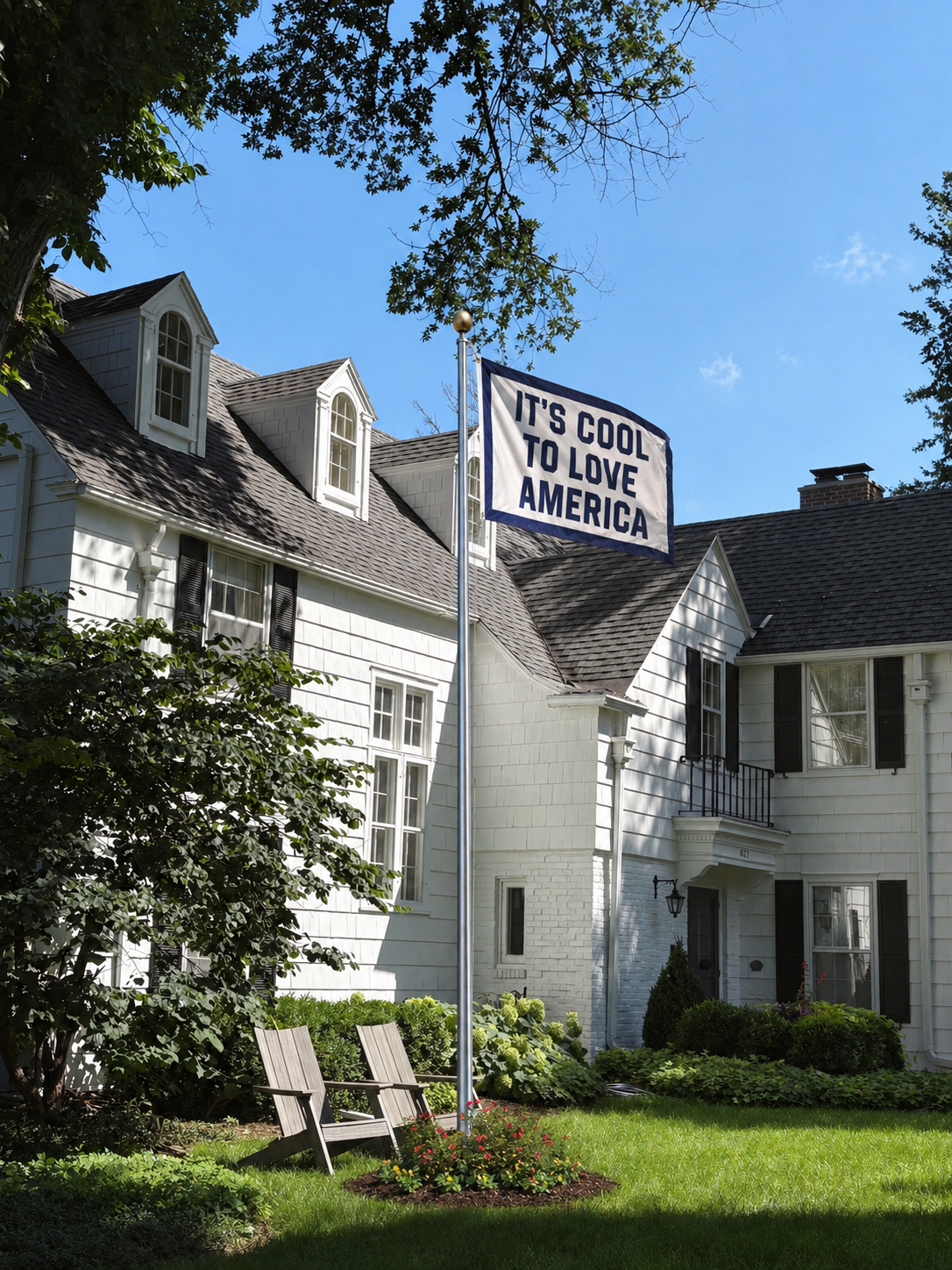 IT'S COOL TO LOVE AMERICA FLAG