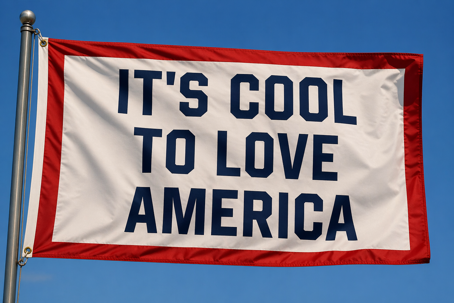 IT'S COOL TO LOVE AMERICA FLAG